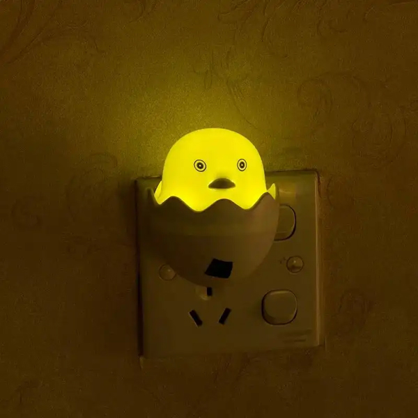 Yellow Duck With egg Shape LED Night Light